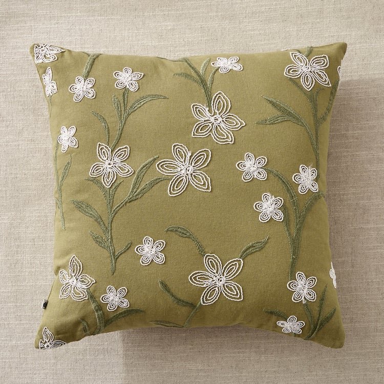 Periyar Leopard Cushion Cover – Green