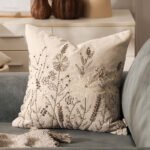 Fiore Embroidered Cushion Cover Pink 16×16 Inch