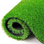 TheLitLoom Premium Artificial Grass Mat for Home & Garden | Heavy-Duty Synthetic Turf Rug with Drainage Holes | Non-Slip TPR Backing||