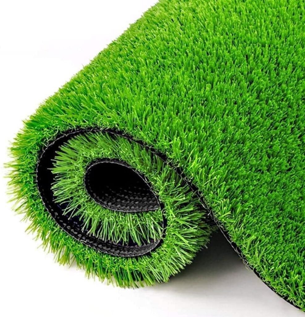 TheLitLoom Premium Artificial Grass Mat for Home & Garden | Heavy-Duty Synthetic Turf Rug with Drainage Holes | Non-Slip TPR Backing||