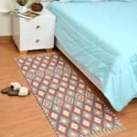 TheLitLoom Handmade Printed Dhurrie Rug (2×3 feet) | Upcycled Sustainable Carpet for Home Decor