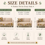 Sunflower Embroidered Sofa Cover Set & Tassels – Premium Cotton Blend Sofa Throw for Living Room