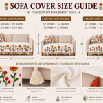 Sunflower Floral Sofa Cover – Premium Slub Cotton Designer Set with Decorative Tassels | TheLitLoom