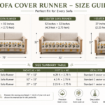 Beige Floral Embroidered Sofa Cover – Premium Slub Cotton Designer Set with Decorative Tassels | TheLitLoom