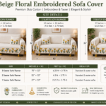 tessel and embrodiery and slug cotton add these word in the title   White Daisy Floral Embroidered Sofa Cover – Premium Slub Cotton Set with Decorative Tassels | TheLitLoom