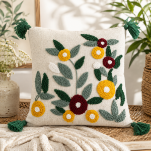 Modern Embroidered Throw Pillow Cover for Home Decor | Thelitloom
