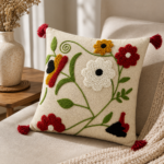 Designer Embroidered Cushion Cover for Living Room & Bedroom | Thelitloom