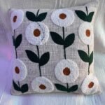 Tufted Daisy Cushion Cover – Modern Aesthetic Throw Pillow Cover
