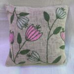 Luxury Decorative Cushion Cover with Elegant Floral Embroidery